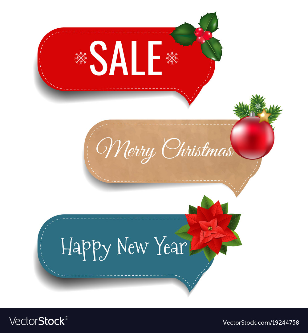 xmas labels set royalty free vector image vectorstock christmas to and from labels