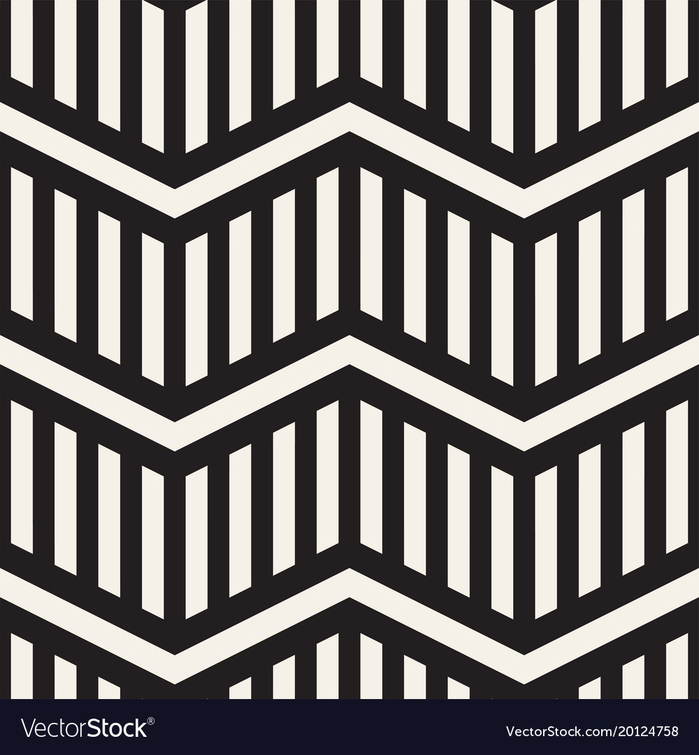 Zigzag Line Pattern - Monochrome
