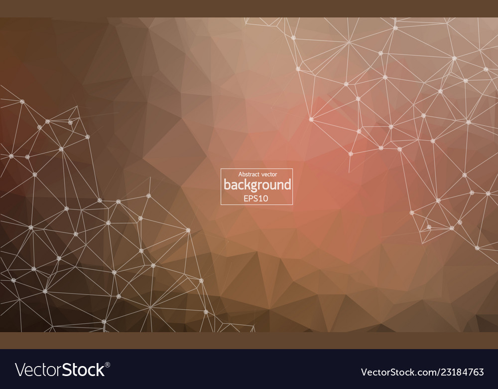 Abstract Connected Dots On Bright Brown Royalty Free Vector
