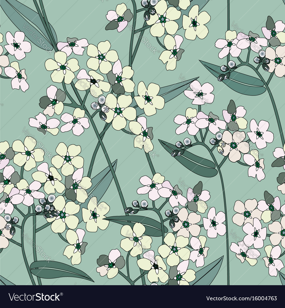 Floral seamless pattern flower background Vector Image