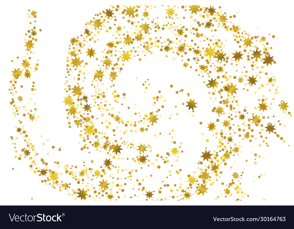 Golden glitter confetti Royalty Free Vector Image