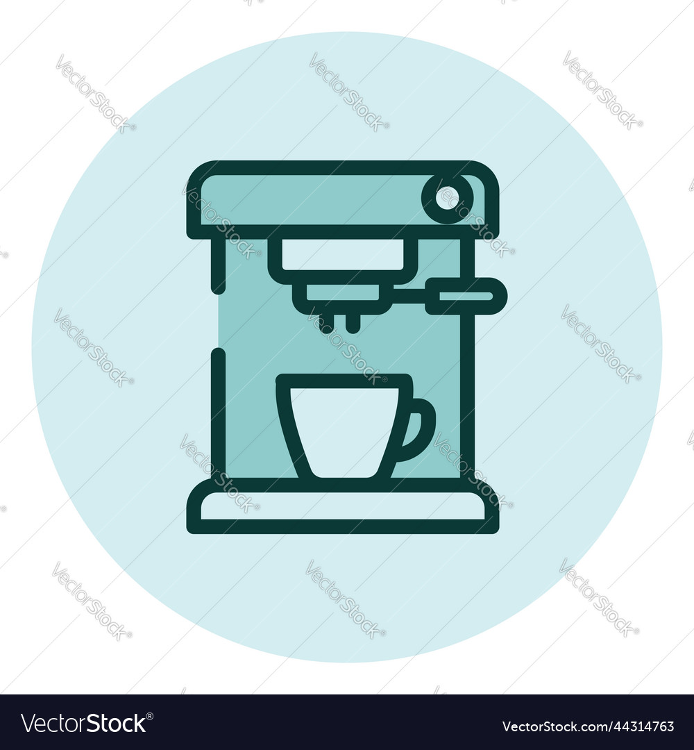 Household electronics coffee maker on a white