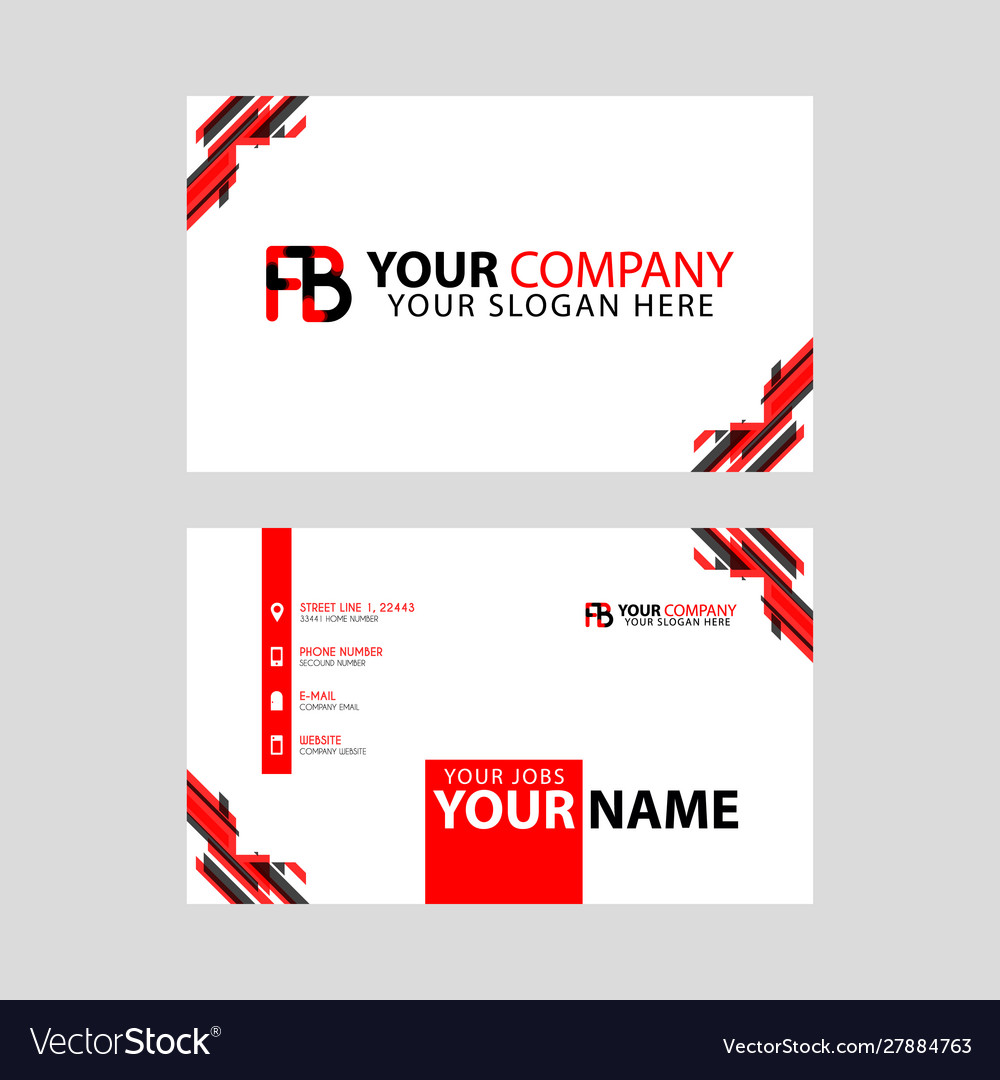 Modern Business Card Templates With Fb Logo Vector Image