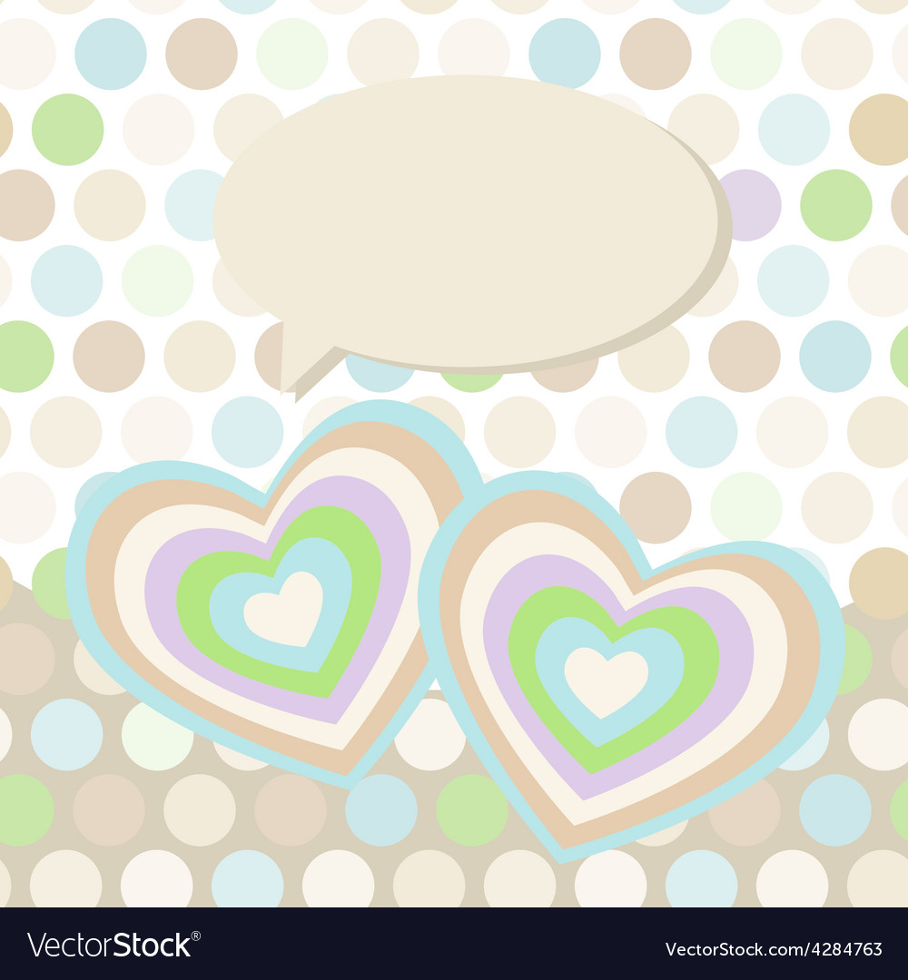 Polka dot background pattern heart