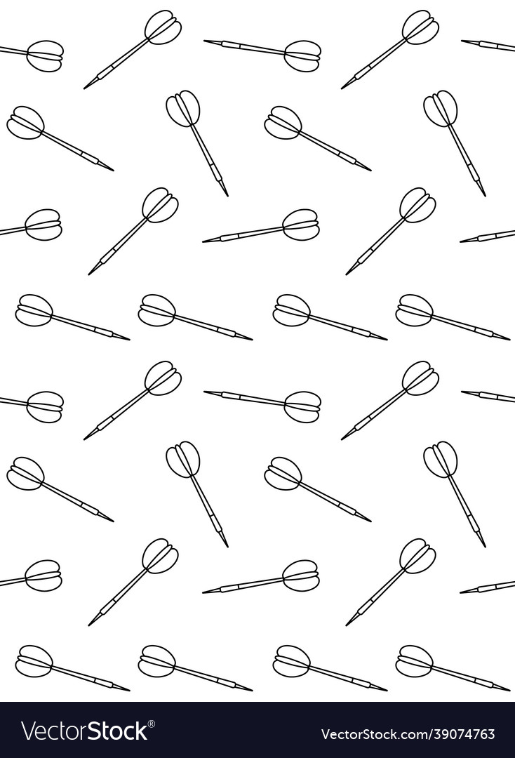 Seamless pattern of flat dart vector image Seamless pattern of flat dart