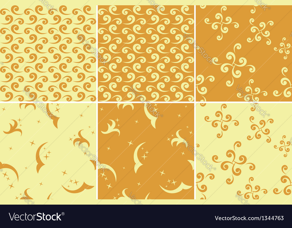 Set of light and dark yellow patterns