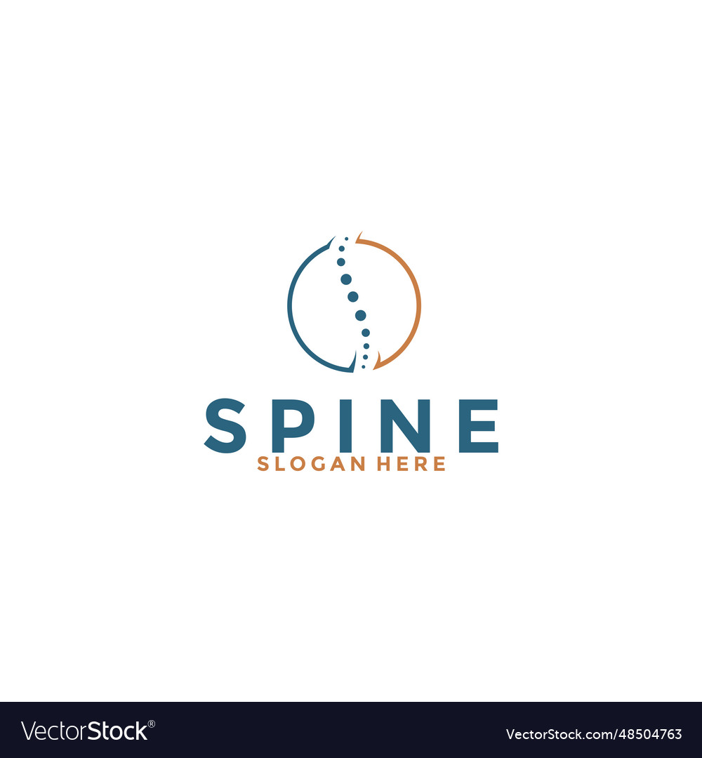 Spine logo design template iconchiropractic vector image Spine logo design template iconchiropractic