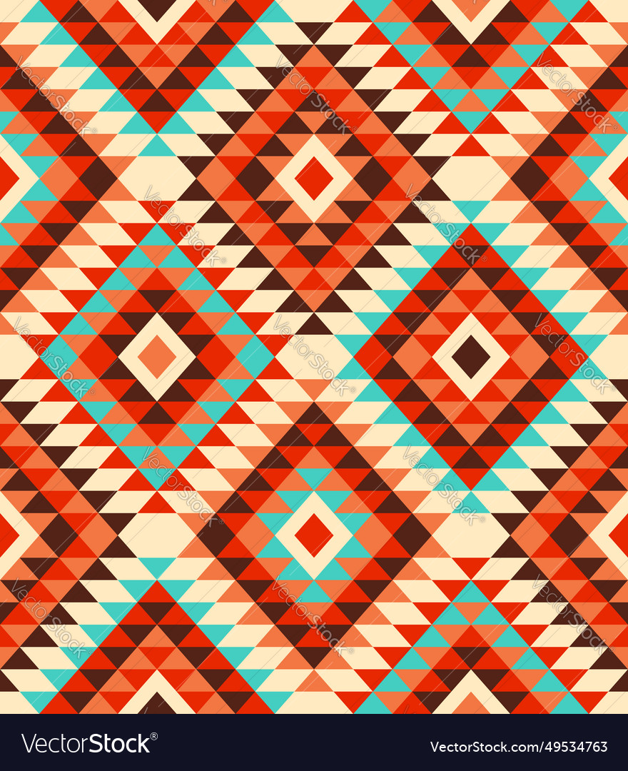 Traditional native aztec kilim autumn colors