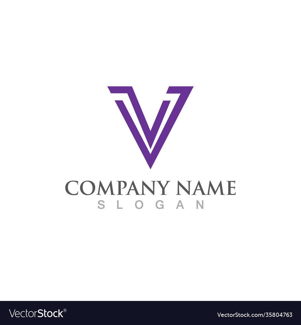 V letter logo and symbol Royalty Free Vector Image