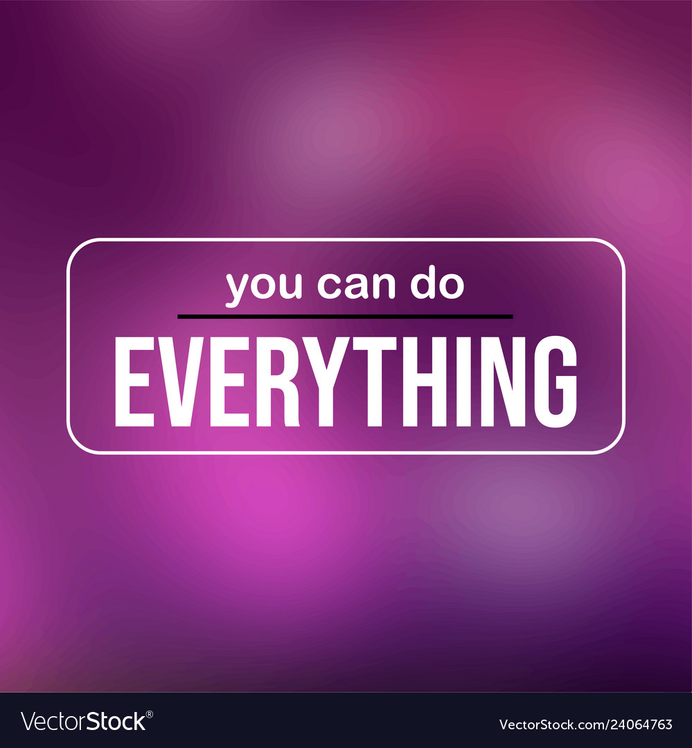 You can do everything successful quote Royalty Free Vector