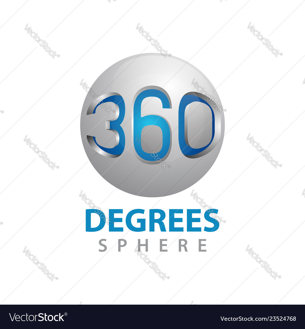 360 degrees sphere logo concept design symbol