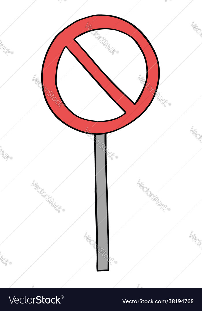 Forbidden sign, Stock vector