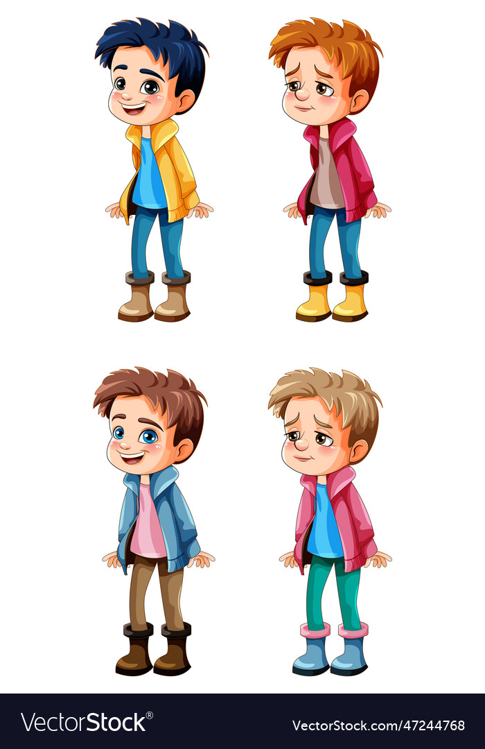 Cute Boy Cartoon Character Royalty Free Vector Image 5264