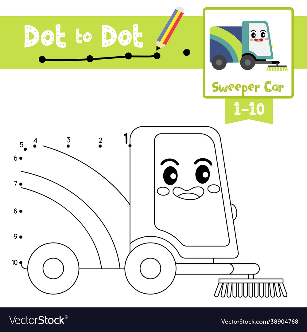 Dot to educational game and coloring book Vector Image