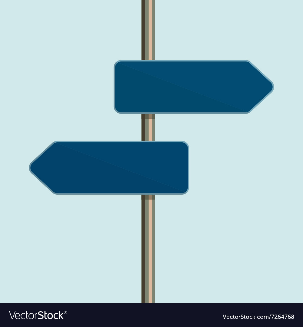 Flat design icon of directional arrow road sign