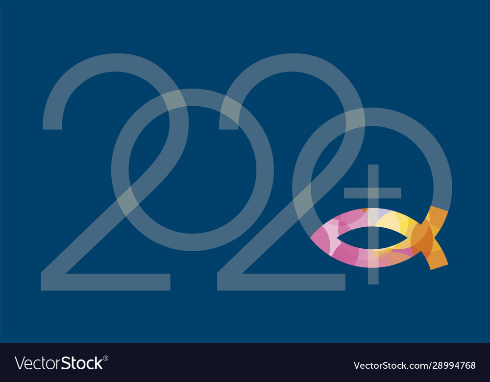 Jesus fish symbol new year