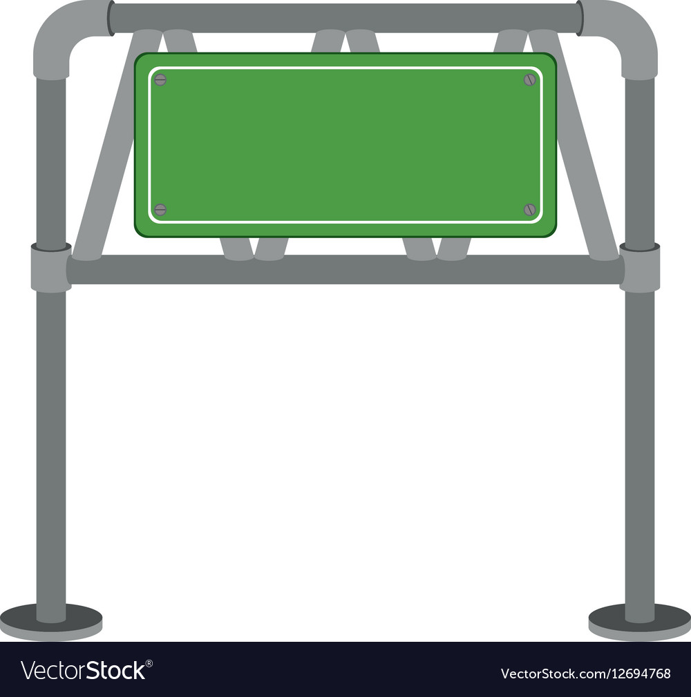 Metallic rectangle road sign board