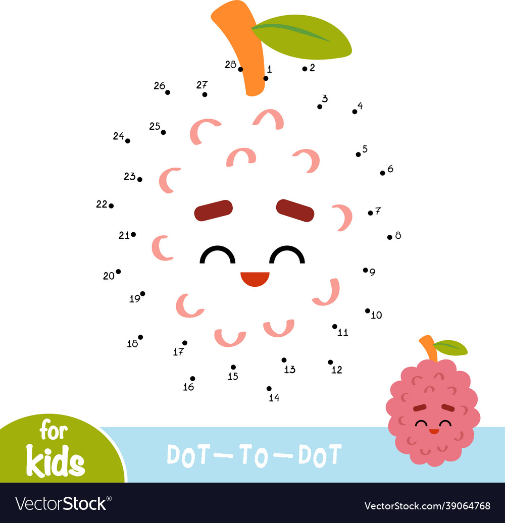 Numbers game education for children lychee Vector Image