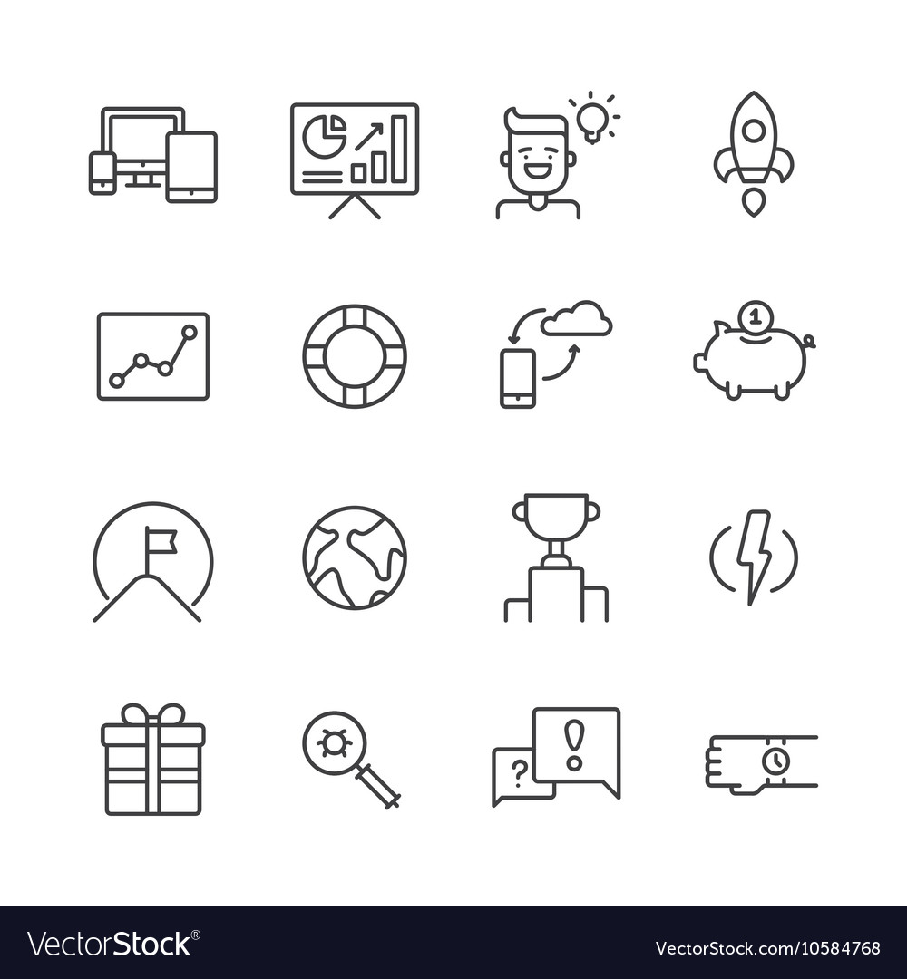 Startup icons set