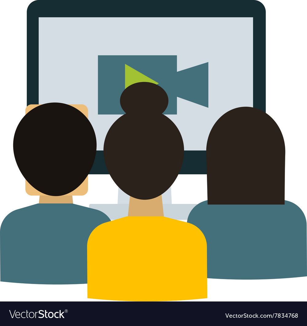 Webinar students Royalty Free Vector Image - VectorStock