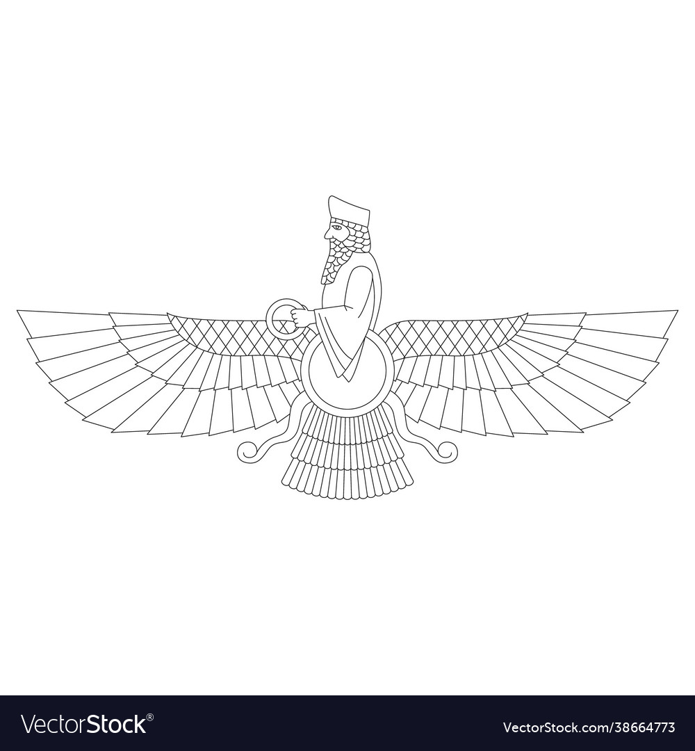 Ancient sumerian symbol faravahar
