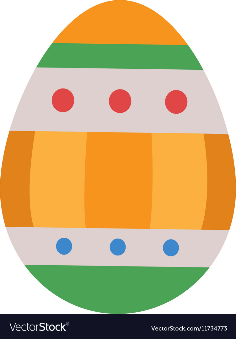 Easter eggs flat syle icons isolated