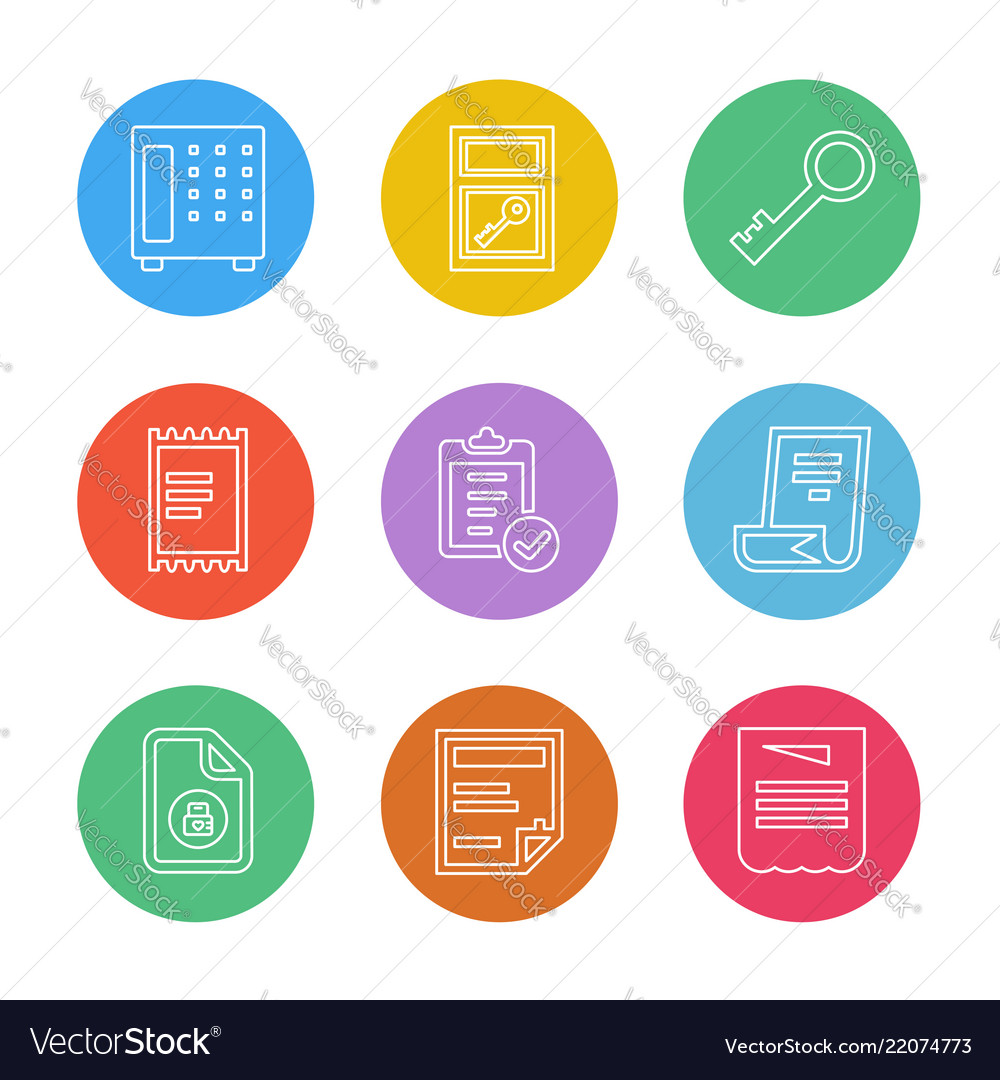 Files document clipboard write eps icons set