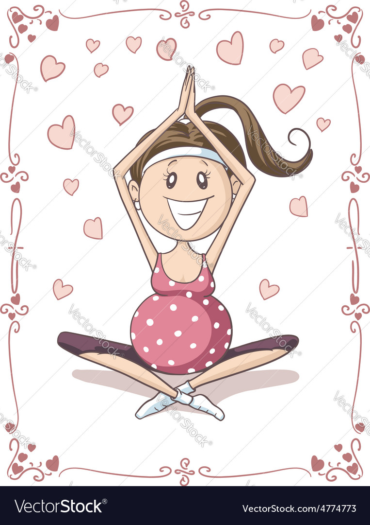 Pregnant yoga cartoon Royalty Free Vector Image Pregnant yoga cartoon Royalty Free Vector Image