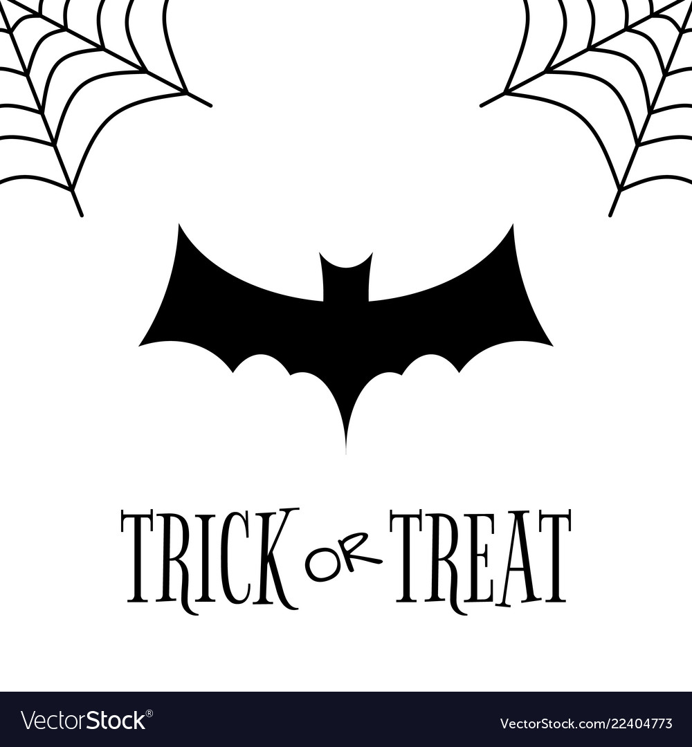 Trick or treat white halloween greetings card