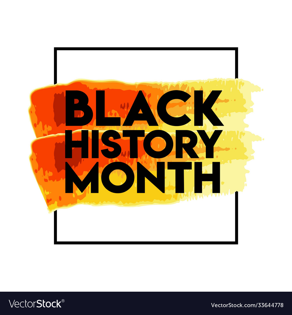 Black history month logo template design Vector Image