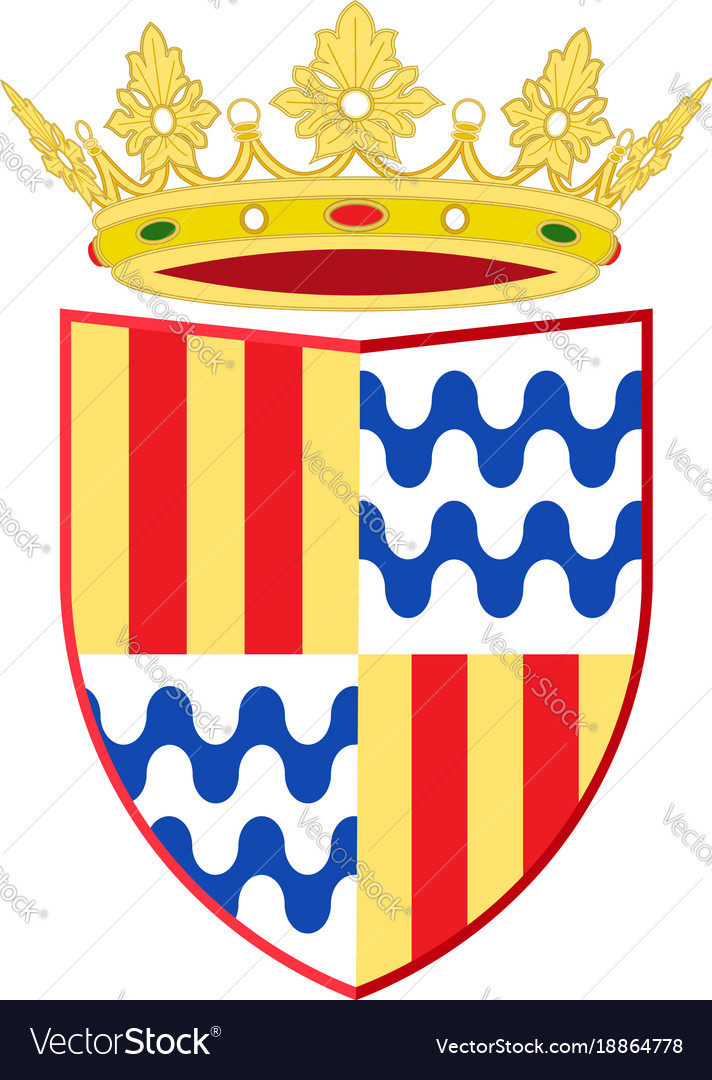 Coat of arms badalona in barcelona spain