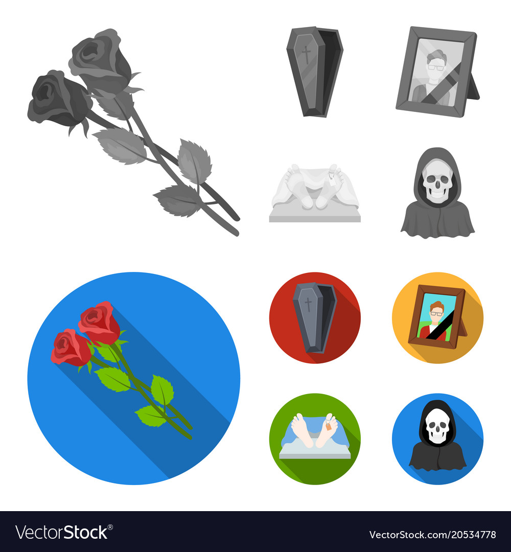 Coffin with a lid and a cross a photograph Vector Image