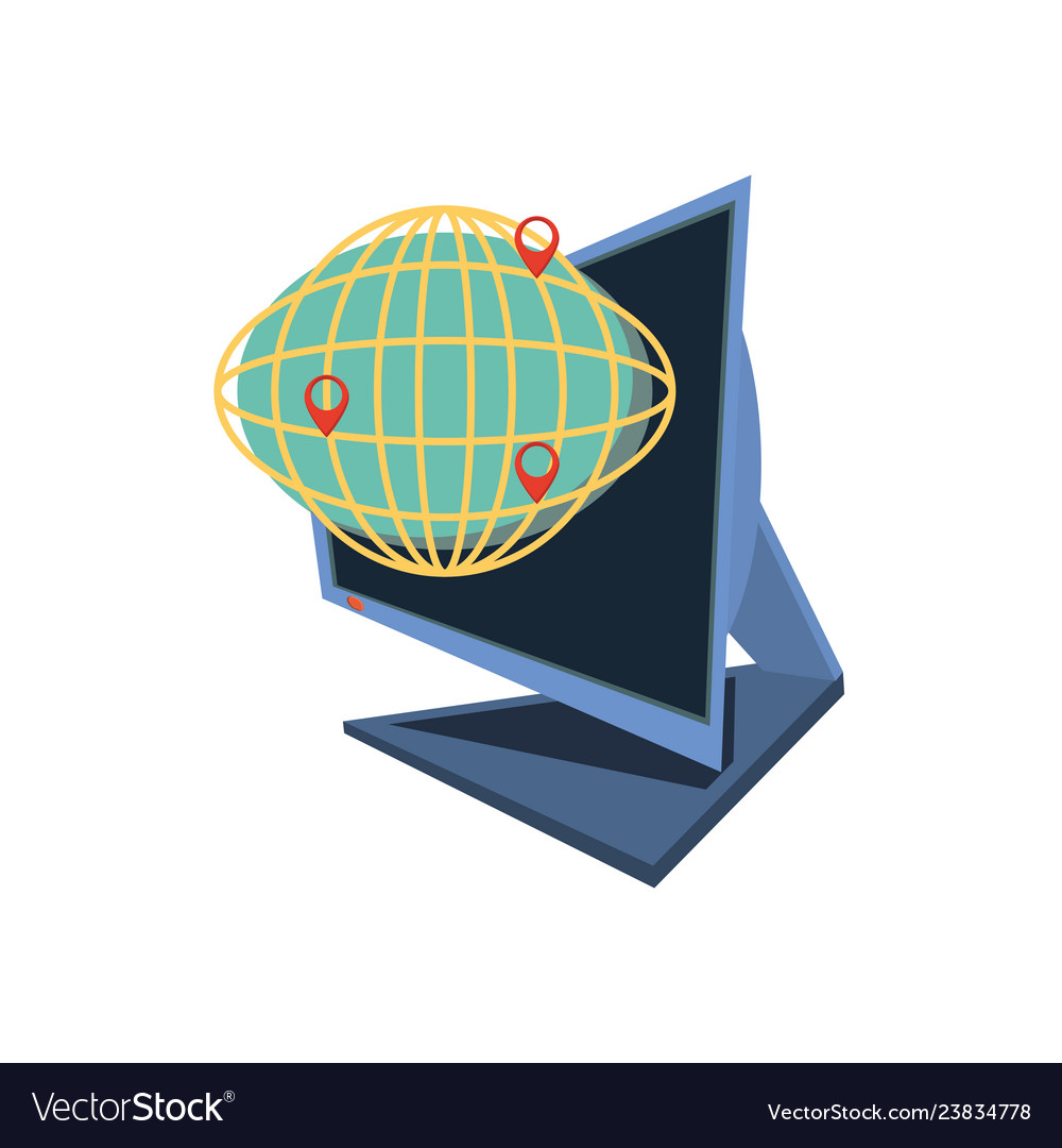 Computer desktop with delivery app