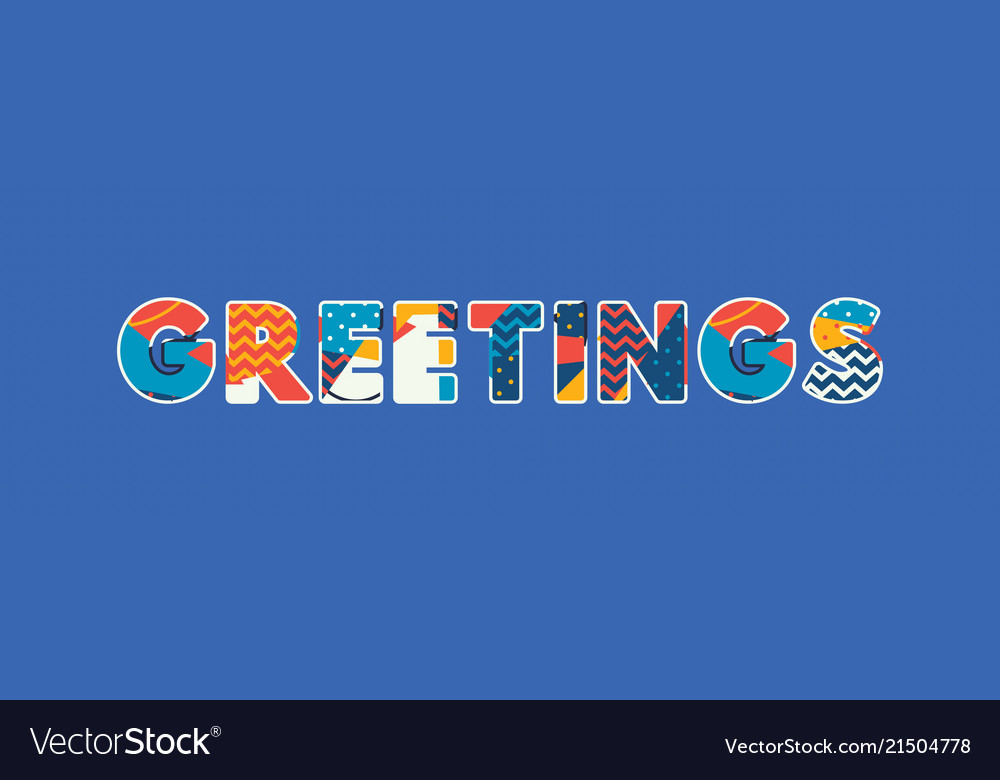 Greetings concept word art Royalty Free Vector Image