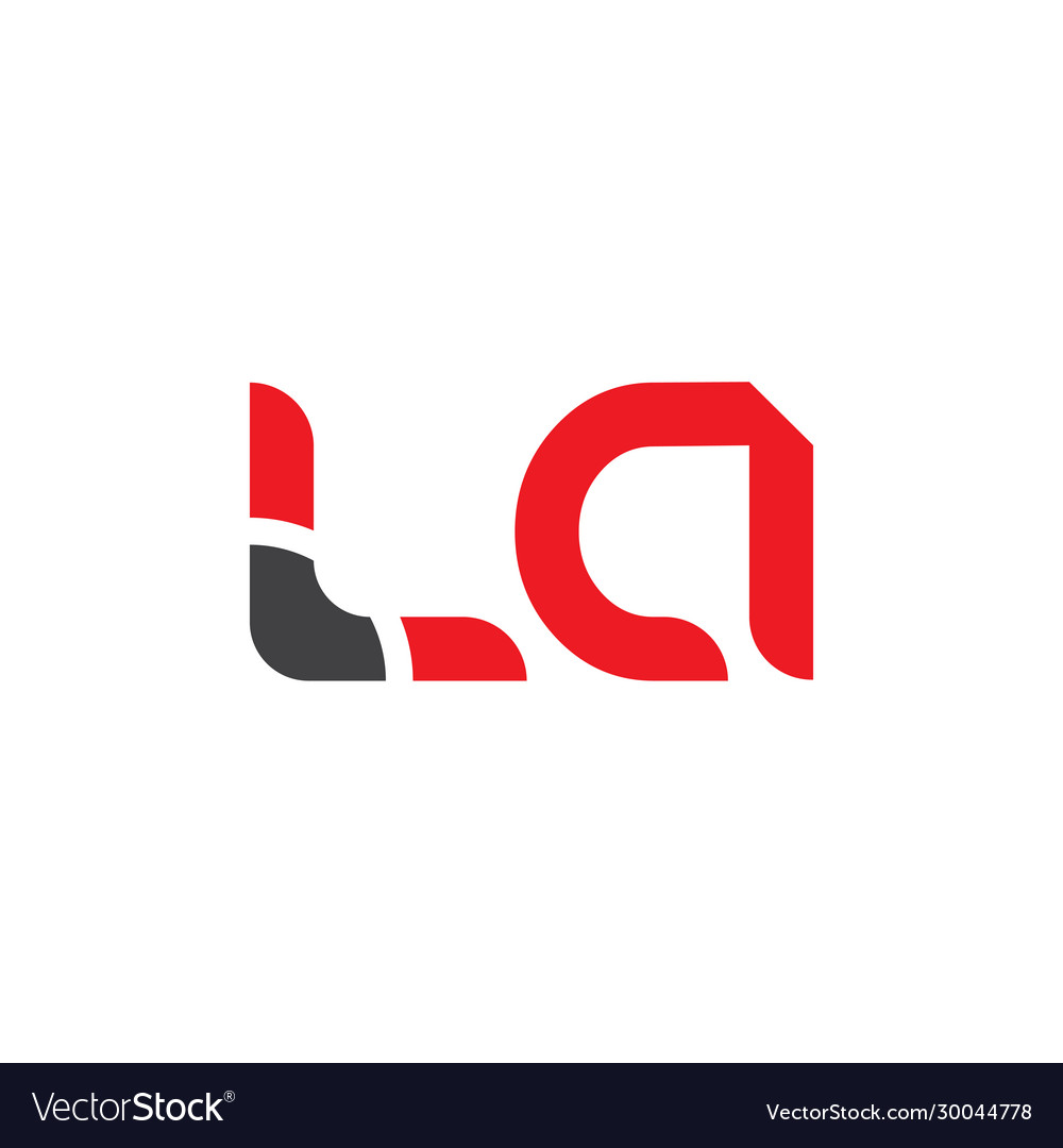 Initial la letter business logo design template