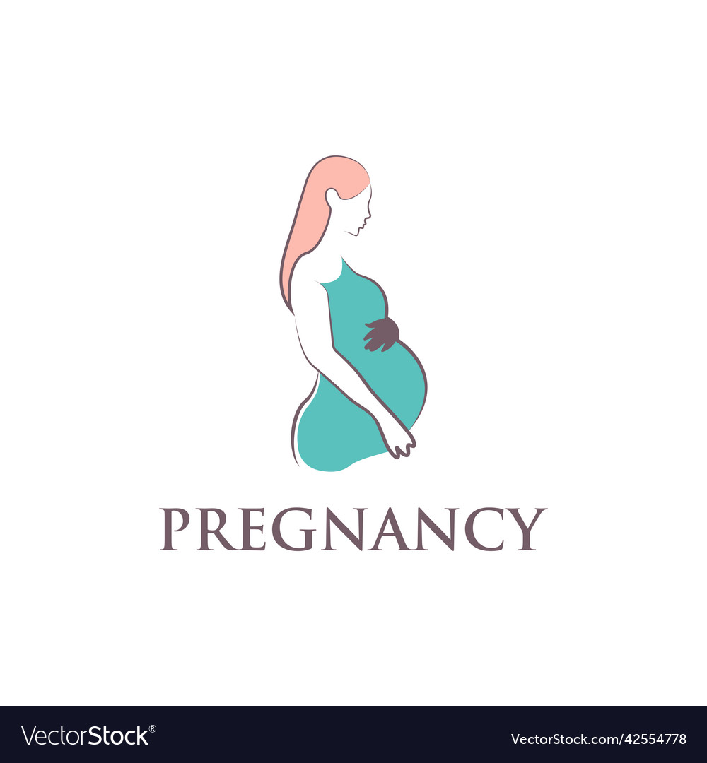 Pregnancy Logo Pregnant Woman Maternal Royalty Free Vector