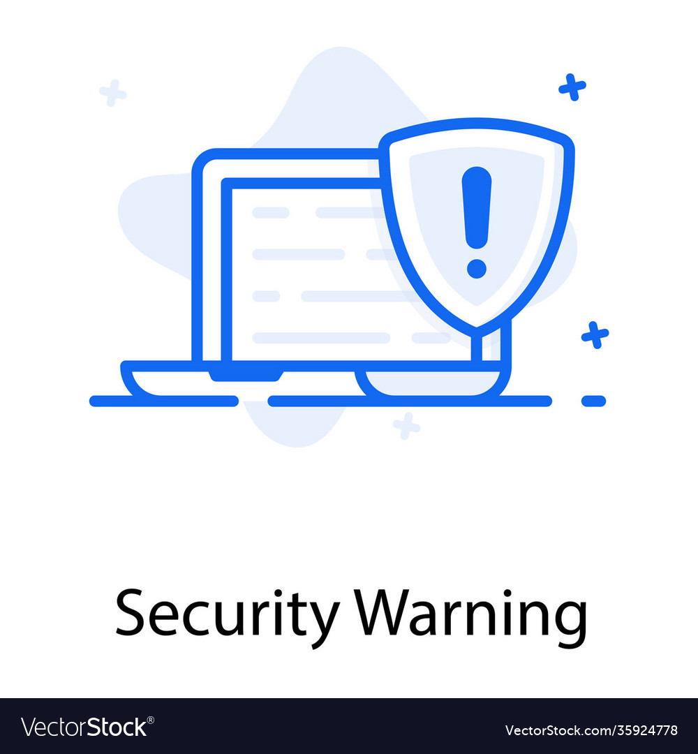 Security warning Royalty Free Vector Image VectorStock