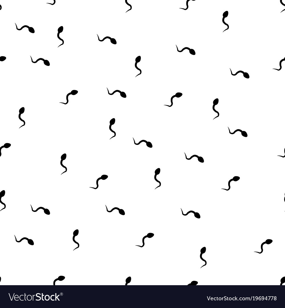 Spermatozoa seamless pattern background