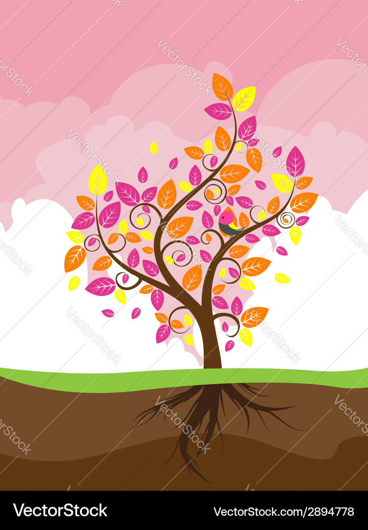 Stylized Autumn Tree2 Royalty Free Vector Image
