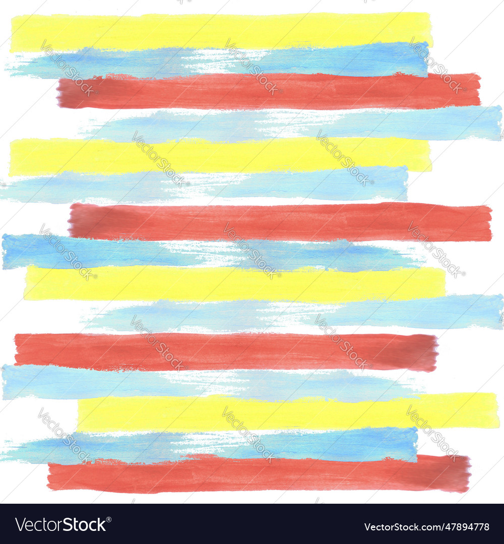 Watercolor stripes with primary colors Royalty Free Vector