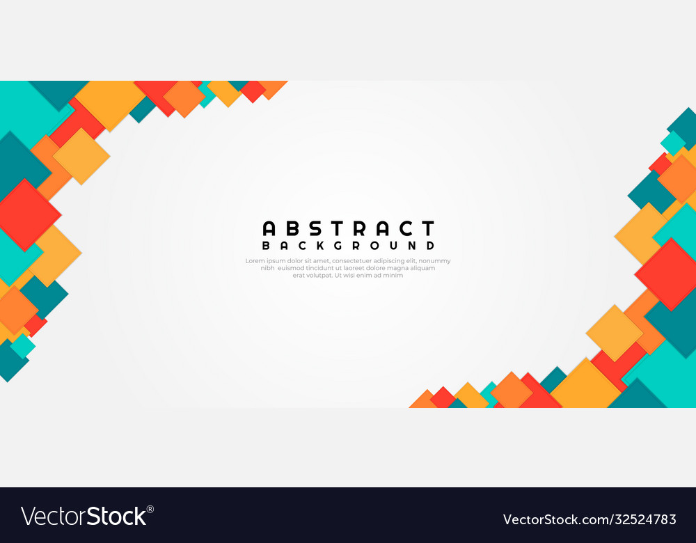 Abstract background colorful square shape overlap