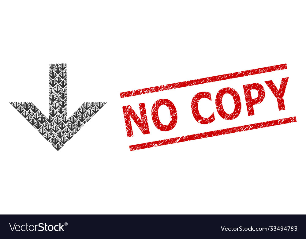 Arrow down recursion composition vector image Arrow down recursion composition