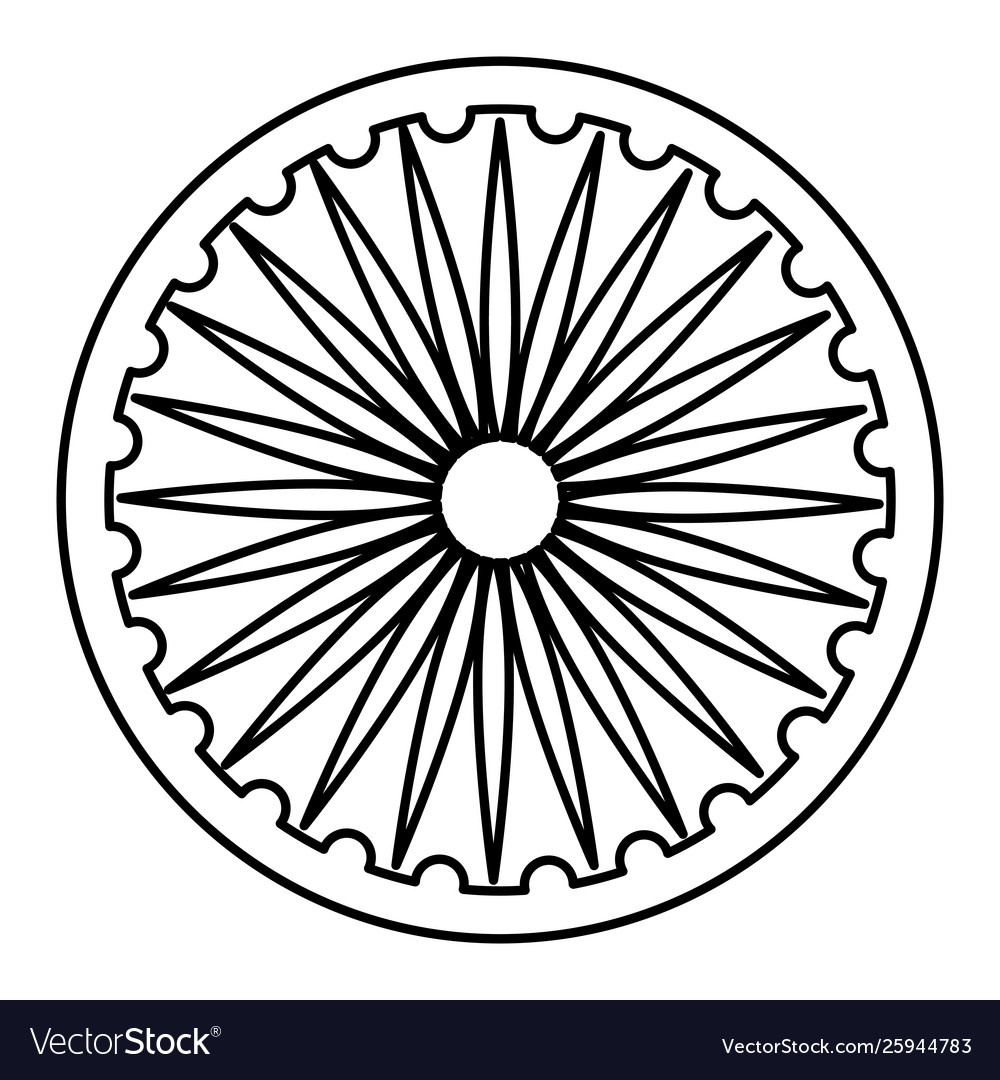 Brass Ashoka Chakra Symbol Statue