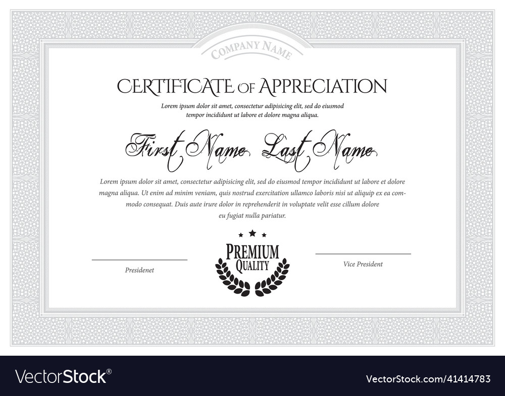 Certificate template diploma of modern design Vector Image