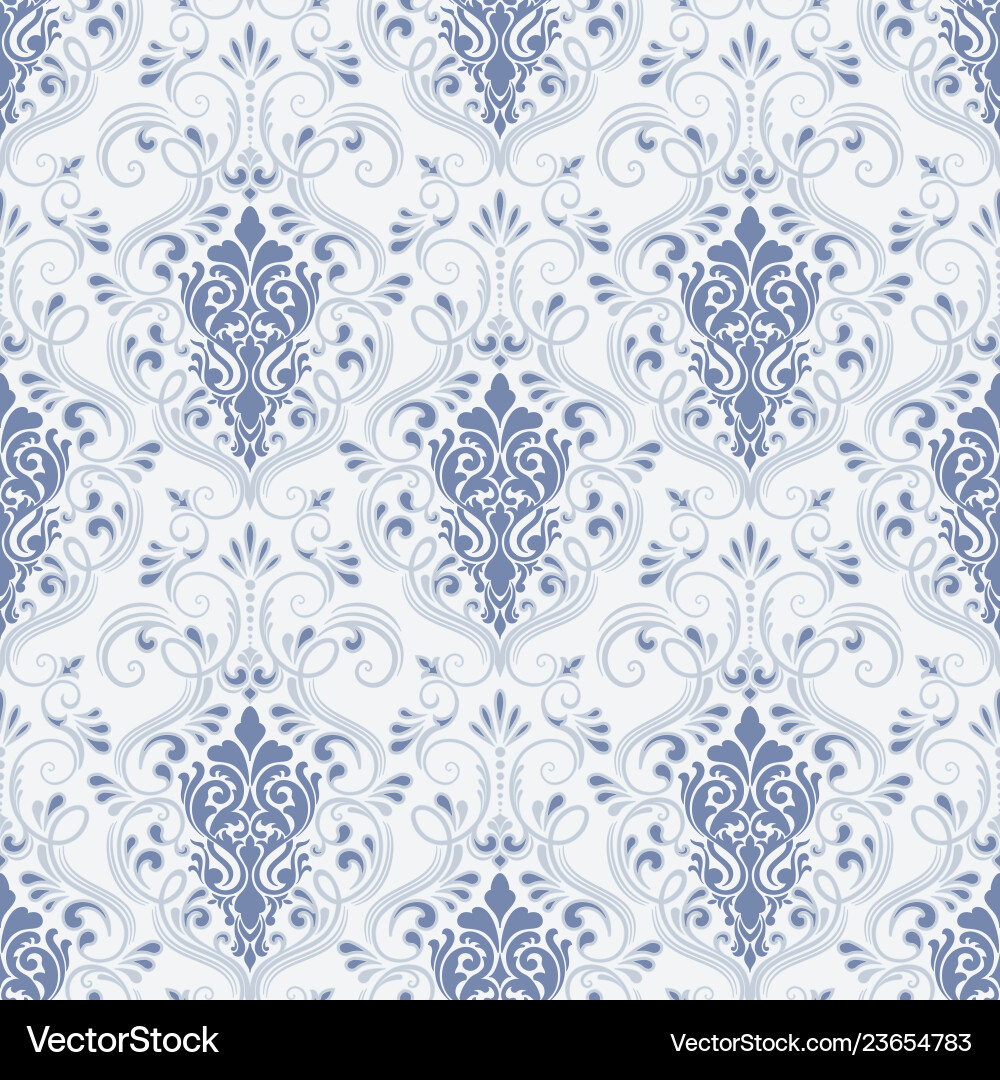 Damask seamless pattern background Royalty Free Vector Image