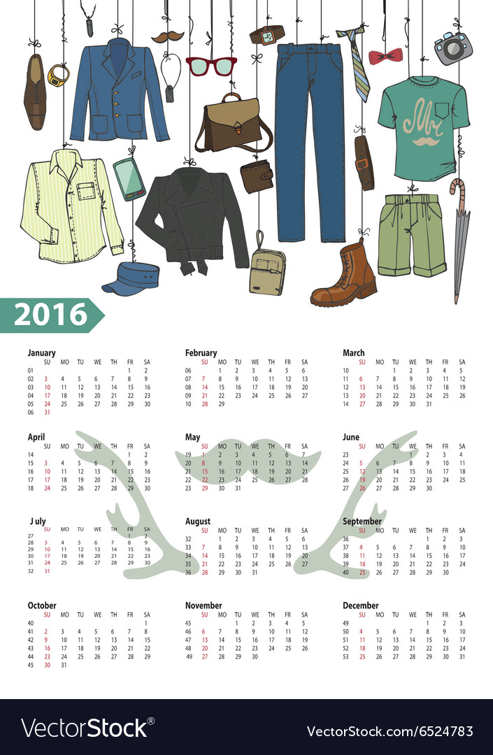Männer Mode Kalender 2016