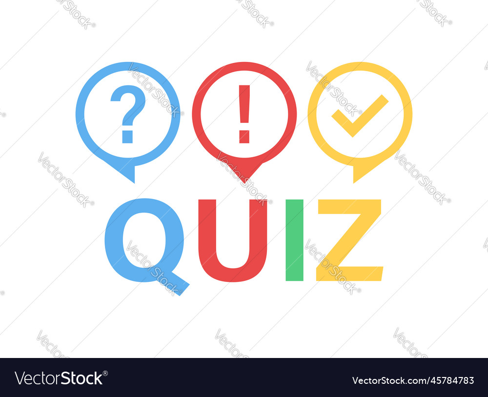 Quiz guess social media icon in flat style faq