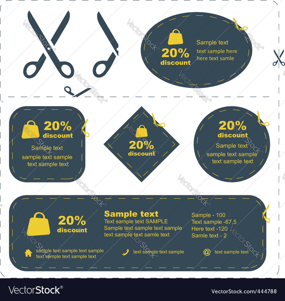 Cut Line Scissors Template