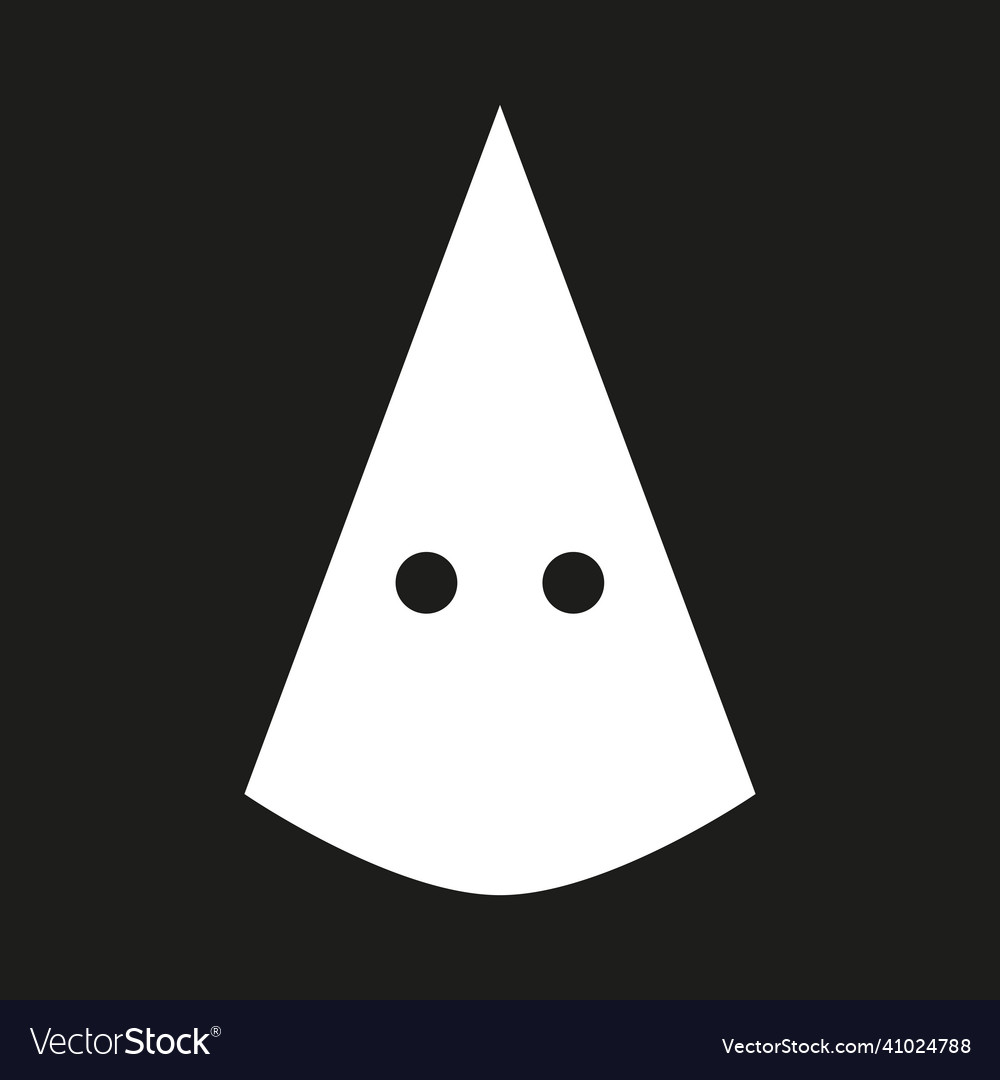 Kkk mask symbol of extremism and racism in usa Vector Image