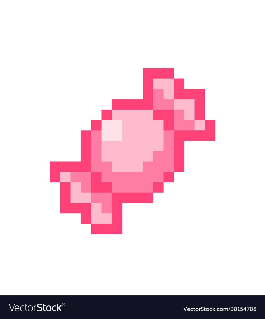 Pixel candy for game assets Royalty Free Vector Image